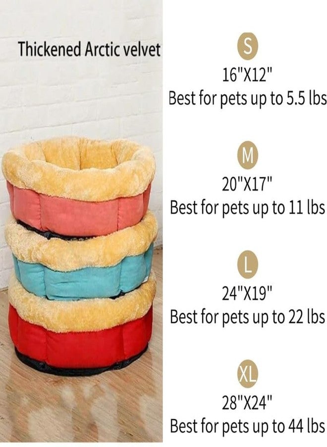 KittuPet Calming Dog Bed with Removable Cover,Anti Anxiety Donut Dog Bed,Plush Round Pet Beds for Large Dogs,Fluffy Faux Fur Dog Bed,Washable Cuddler Dog Bed Color May Vary - Image 2